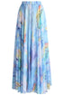 Sexy Ethereal Tulip Watercolor Chiffon Maxi Skirt